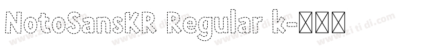 NotoSansKR Regular k字体转换